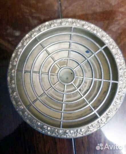 Старинная оригинальная посеребренная ваза д/цв