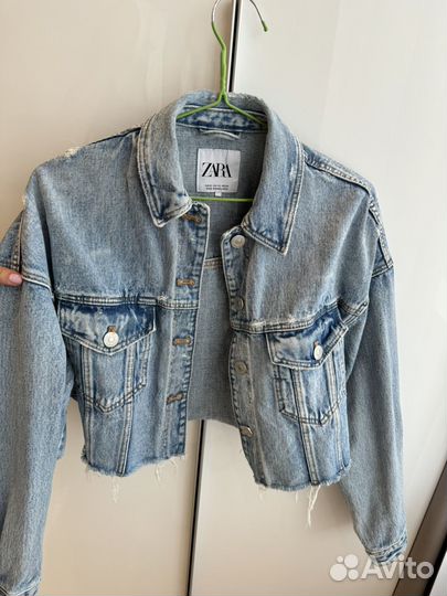 Укороченная джинсовая куртка zara