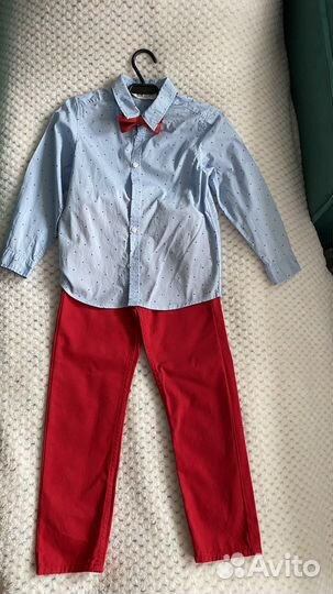 Комплект (рубашка,джинсы,бабочка H&M)