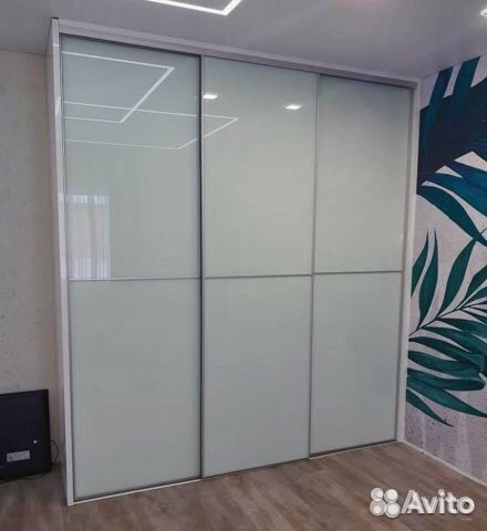 Двери купе с стеклом Лакобель шк-141