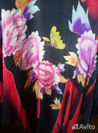 Халат кимоно женский. шелк