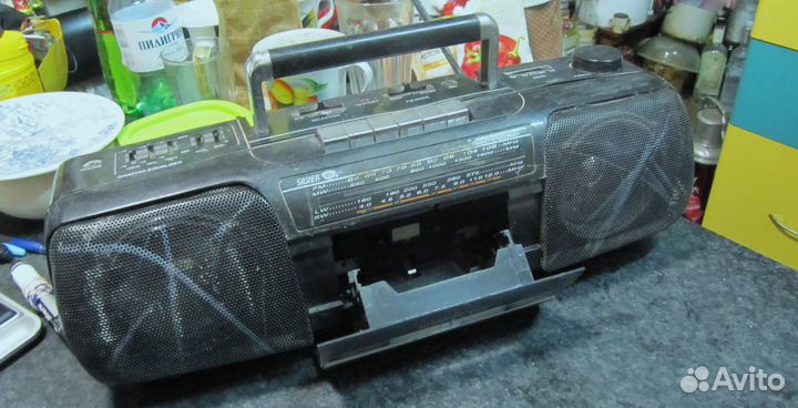 Бумбокс silver RX-4600 бу в рабочем состоянии
