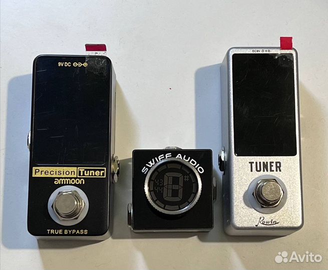 Тюнер мини педаль (гитара, бас, укулеле)