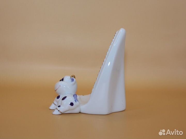 Салфетница фарфоровая. «Бычок». 12 см. Стразы