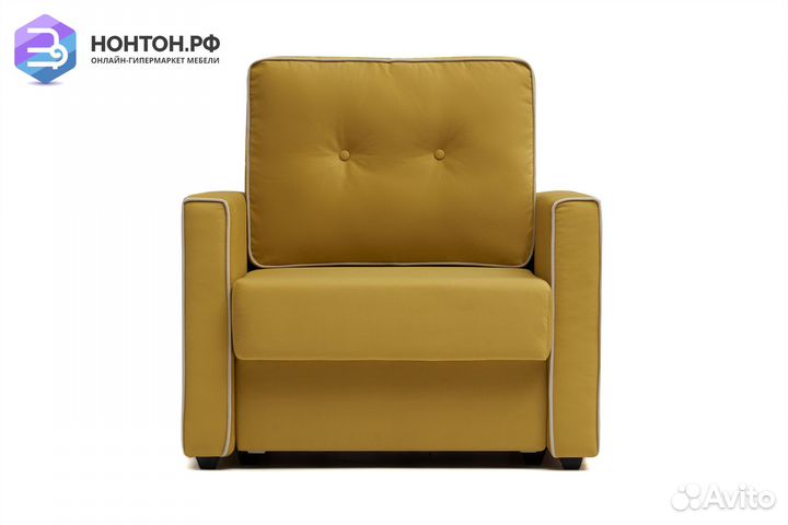 Кресло еврокнижка Леон горчичное