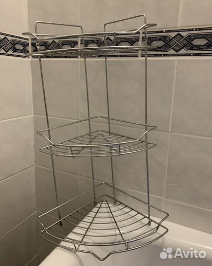 Угловая полка для ванной