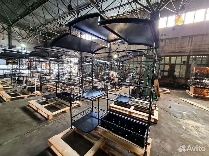 Мангал беседка Лидер Про с крышей