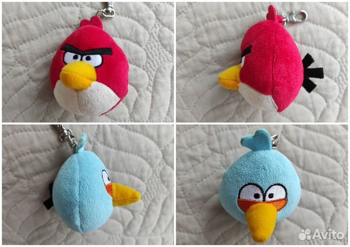 Angry Birds. Плюшевый брелок 4 шт