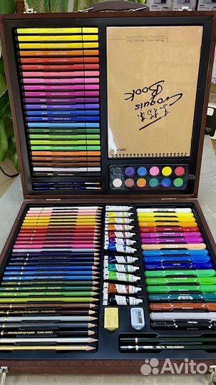 Набор для рисования Deli Coloring Set Wooden Box