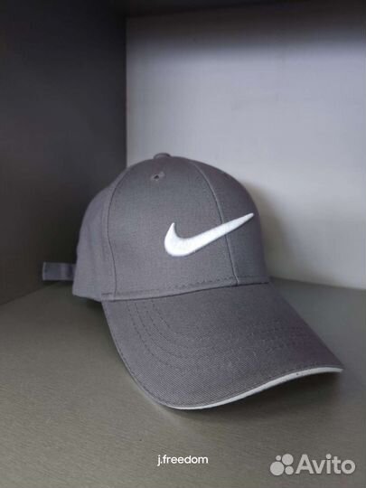 Кепка бейсболка nike серая