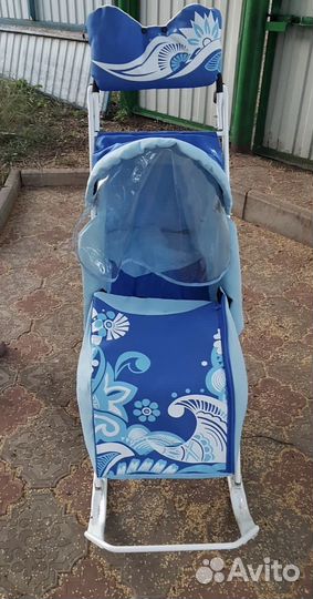 Санки коляска Тяни-толкай люкс