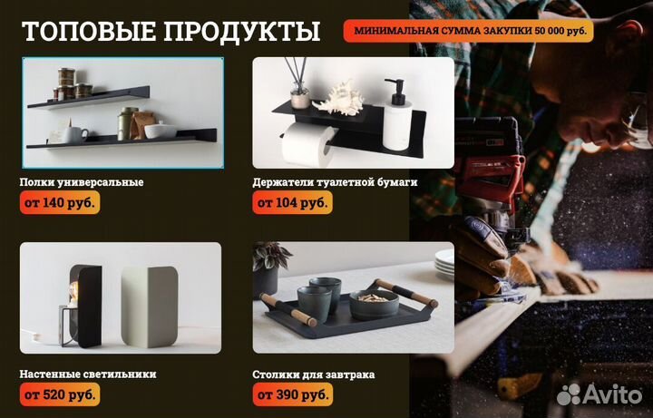 Полки навесные оптом со склада