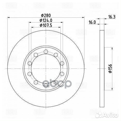 Диск торм. для а/м Ford Transit (06) зад. d28