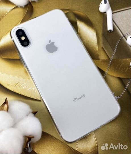 Прозрачный чехол на iPhone x-xs