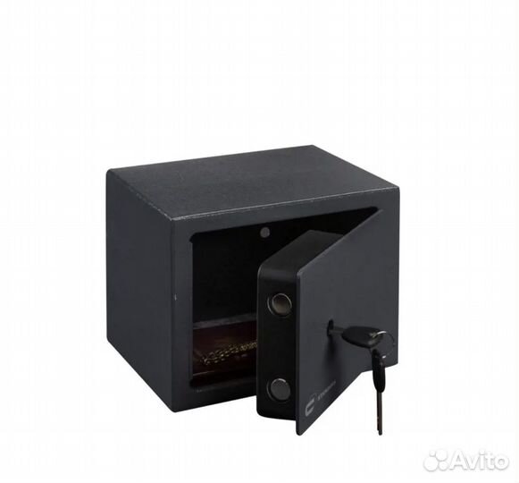 Сейф 4 л ключевой замок 20x15x15 см сталь