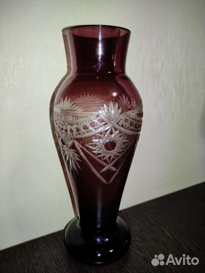 Ваза марганцевое стекло 1950г
