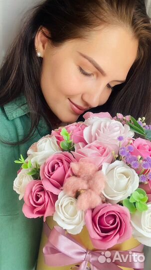 Букет из мыльных цветов