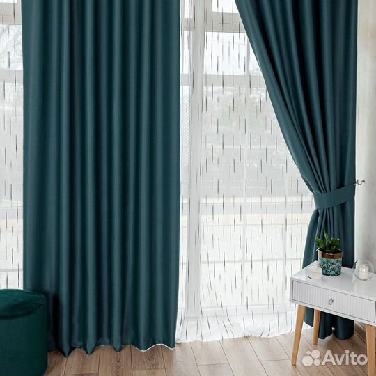 Блэкаут шторы Амадео Морская волна