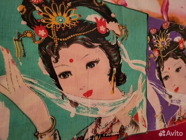 Платок носовой СССР индия красивый винтаж