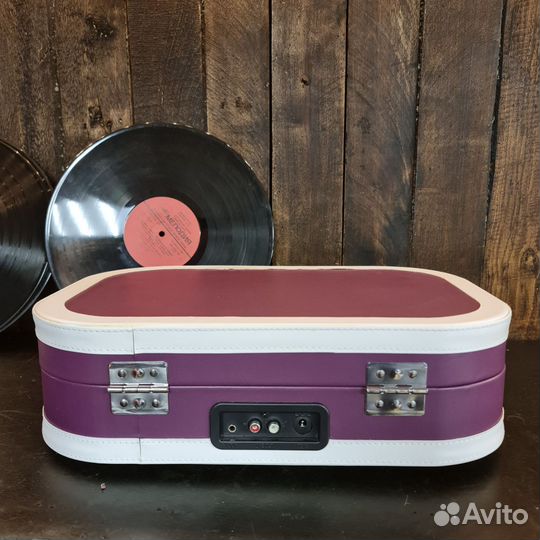 Виниловый проигрыватель alive audio vintage фиолет