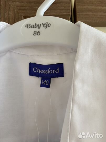 Рубашка белая, рост 140