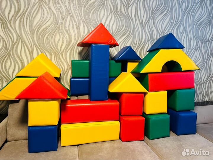 Мягкие игровые модули, яркие, большие 24 шт