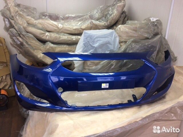 Бампер передний Hyundai Solaris цвет синий и др