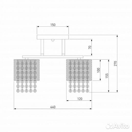 Люстра на штанге Eurosvet Bonnie 30137/5 хром