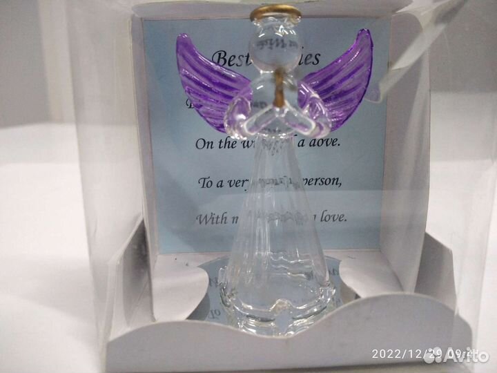 Стеклянный Ангел статуэтка 7 см