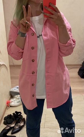 Джинсовая рубашка zara