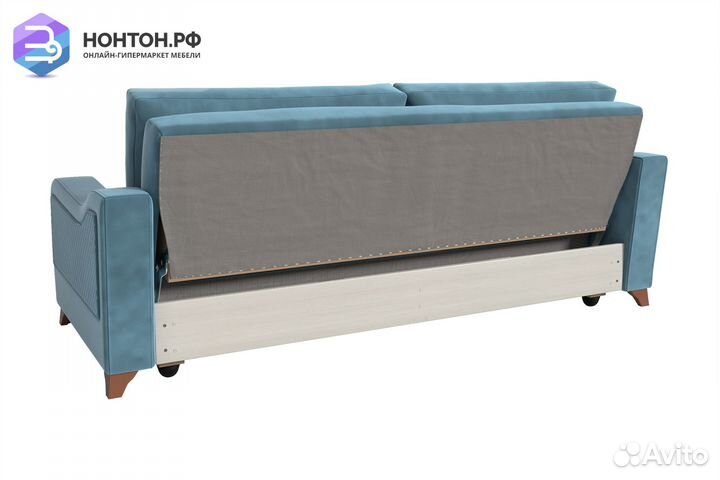 Диван книжка Дуглас 3-х местный бирюзовый