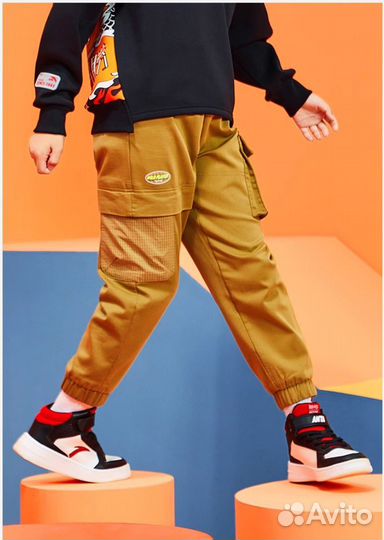 Брюки джоггеры с карманами для подростка