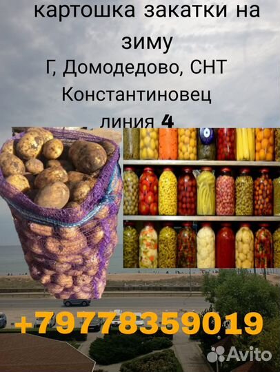 Продам картошку и закрутки -без доставки