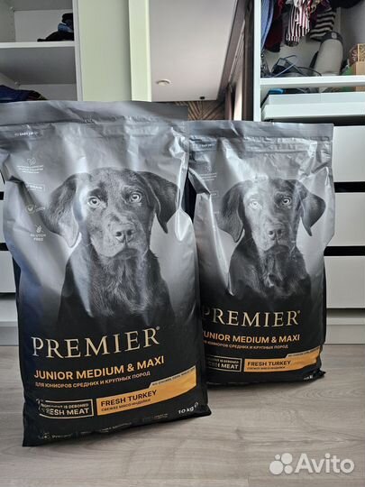 Премьер Джуниор Медиум Макси 10 кг корм для щенков