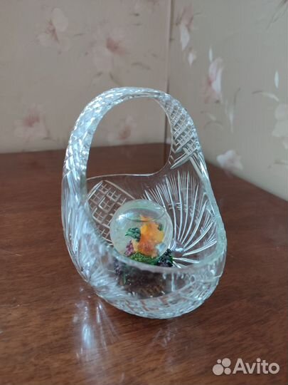 Вазочка хрусталь советских времён с приколом