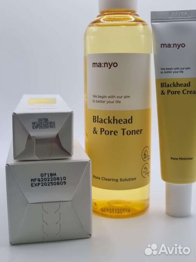Сэт тонер +крем Manyo против черных точек и прыщей