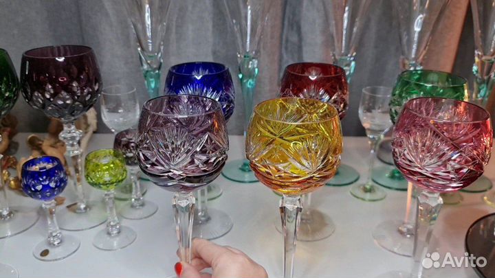 Бокалы нахтман цветной хрусталь