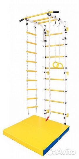 Детский комплекс малыш2 + мат, турник подвижный