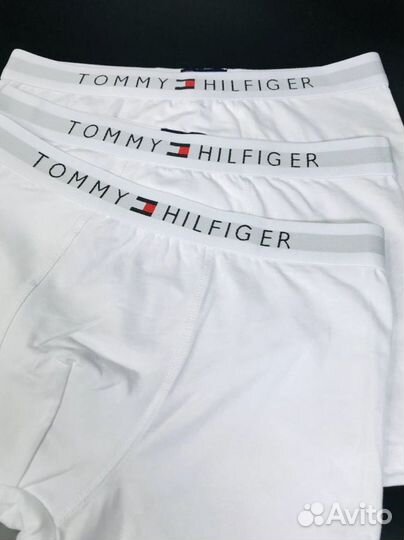 Трусы мужские tommy hilfiger белые хлопок арт.987