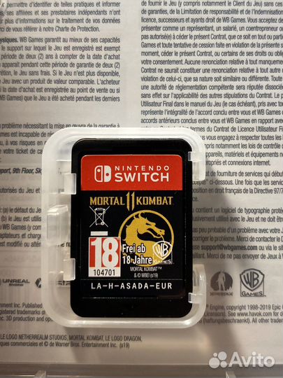Mortal kombat 11 nintendo switch(картридж)