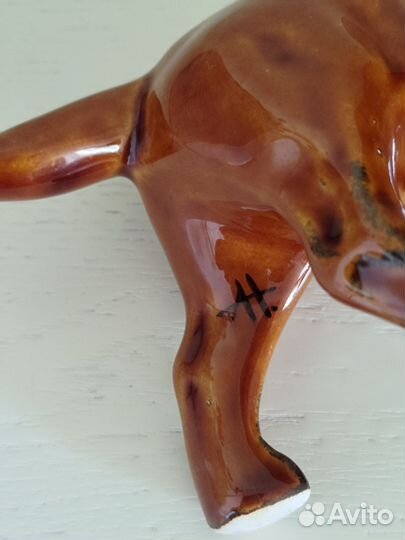 Фигурка, статуэтка собаки фаянс