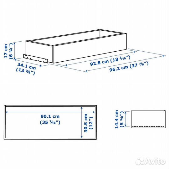 Комплимент Ящик 100х35 IKEA