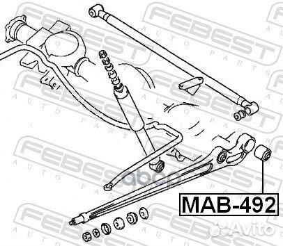 Сайлентблок заднего продольного рычага MAB-492