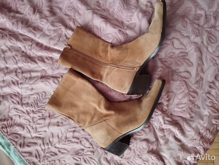 Сапоги казаки женские 39 замша
