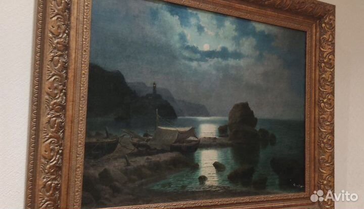 Старинная картина берег Крыма