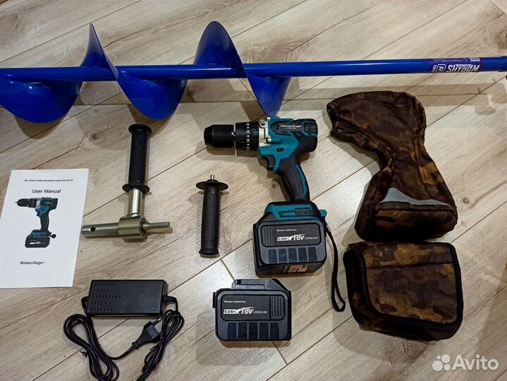 Шуруповерт ледобур Heimerdinger +шнек Тонар 180R