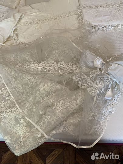 Бортики и балдахин в кроватку детскую