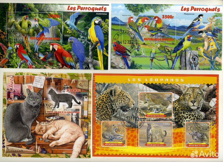 Почтовые блоки. Фауна 10