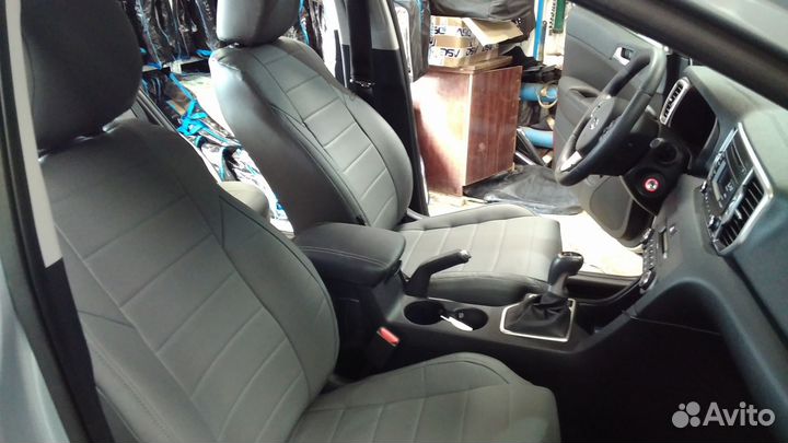 Авточехлы Киа Спортейдж с 15 г.в. светлосерые