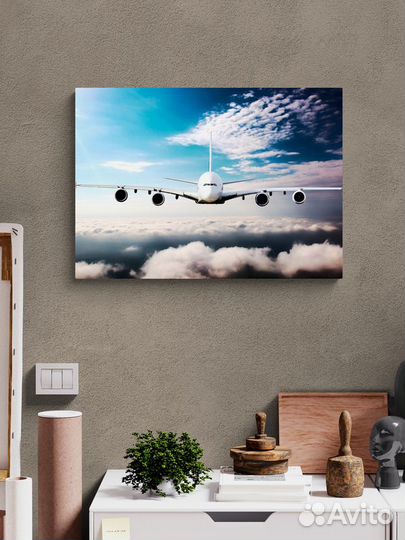 Фотокартина Самолет пассажирский, частный в небе